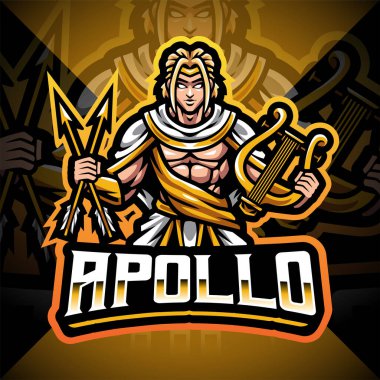 Apollo esport mascot logo design vector Apollo esport mascot logo design vector