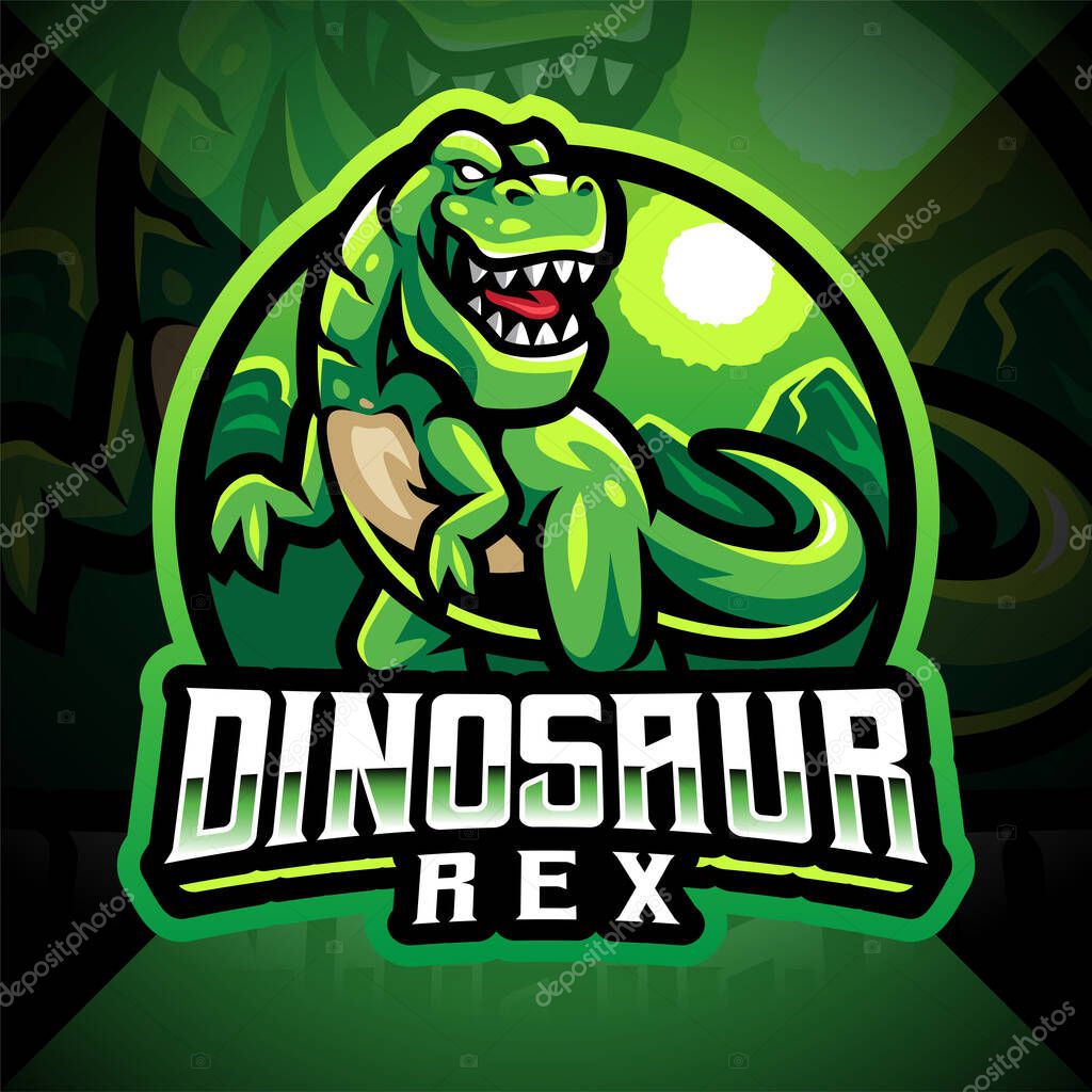 Dinosaur sport mascot logo design
