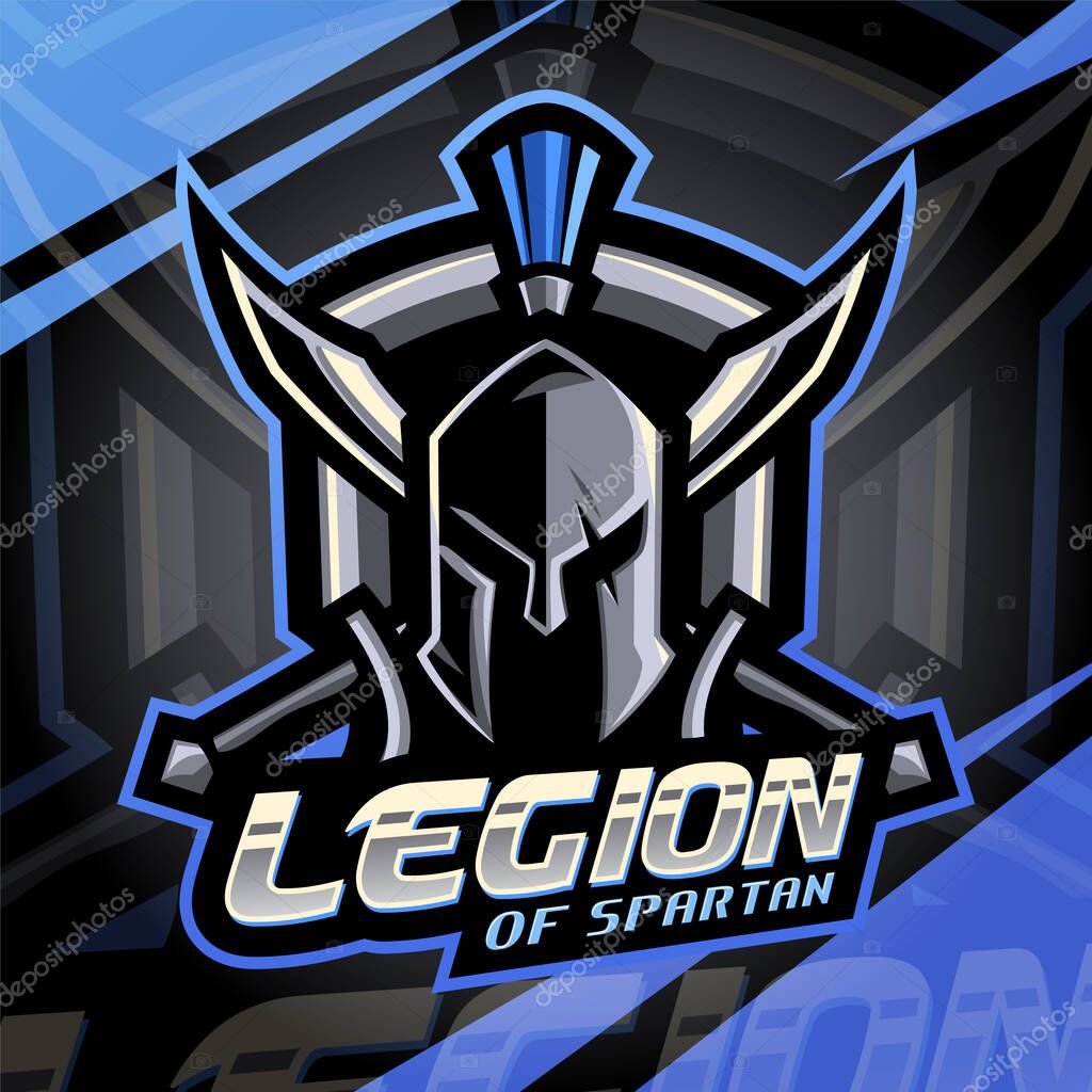 Legion of spartan esport mascot logo design