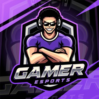 Oyuncu Esport Maskot Logosu Tasarımı