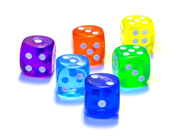Six dices — Stock Photo, Image
