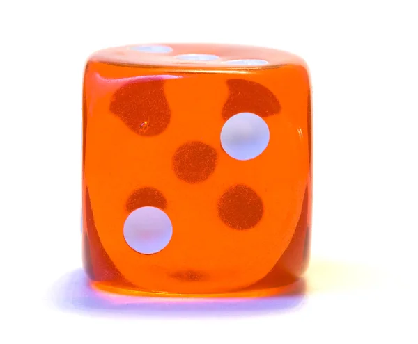 Red dice, number two — Stock Photo, Image