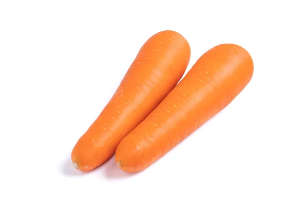 Свежая Органическая Морковь Белом Фоне — стоковое фото