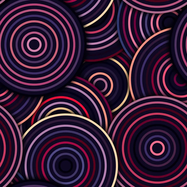 Cercles géométriques abstraits motif sans couture — Image vectorielle