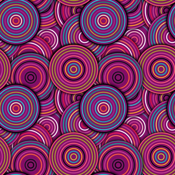 Círculos geométricos abstractos patrón sin costura — Archivo Imágenes Vectoriales