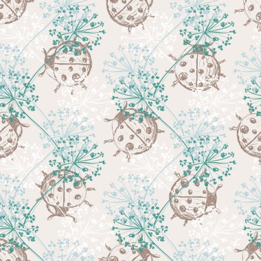 Kroki böcekleri Seamless Modeli el çekilmiş