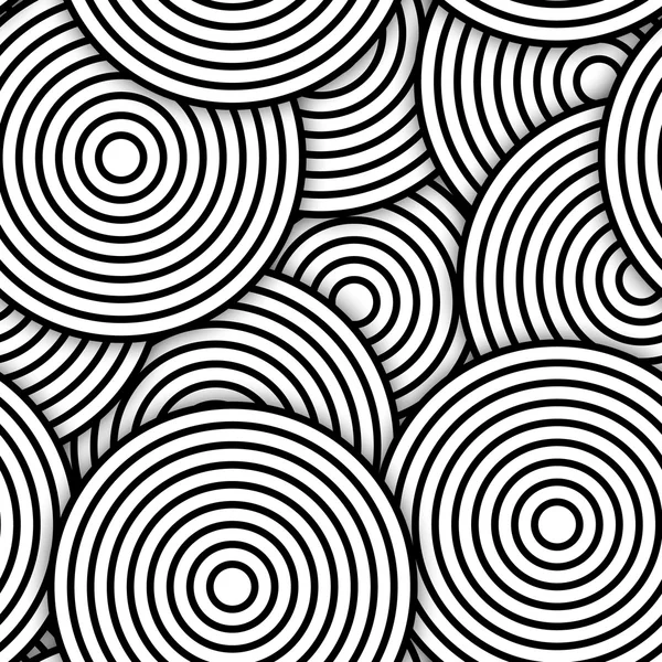 抽象的な幾何学的な円のシームレス パターン — ストックベクタ