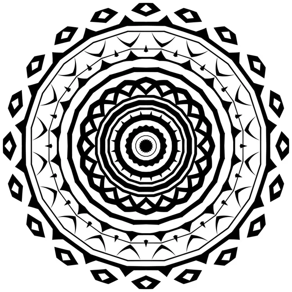 Tribal okrągły ornament — Wektor stockowy