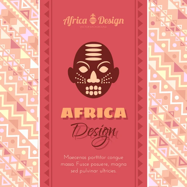 Conception du masque africain — Image vectorielle
