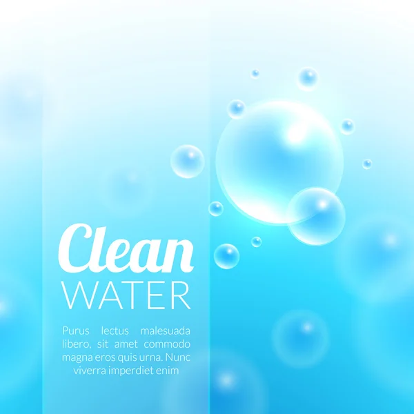 Water with shining bubbles — Stock Vector