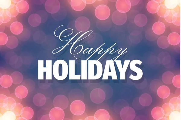 Happy Holidays Achtergrond met Color Bokeh Lights — Stockvector