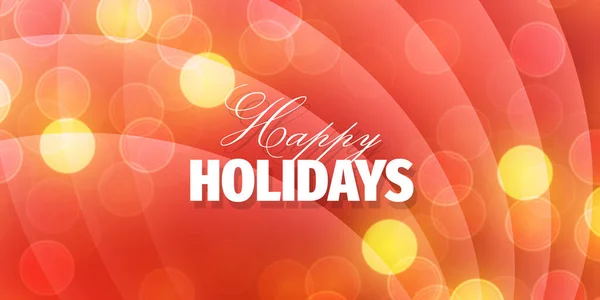 Happy Holidays Achtergrond met Color Bokeh Lights — Stockvector