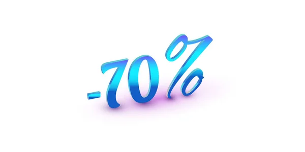 Prozent Blaue Zahlen Isoliert Auf Weißem Hintergrund Verkaufssymbol Für Saisonales — Stockvektor