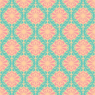 Klasik çiçek desenli.