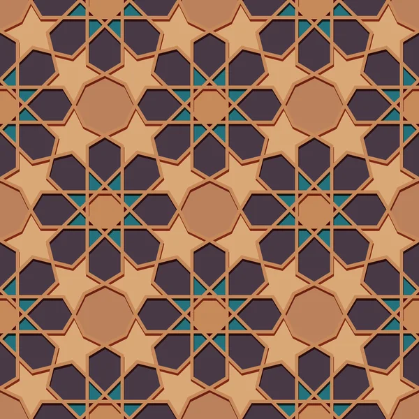 Decoratieve naadloze islamitische patroon — Stockvector