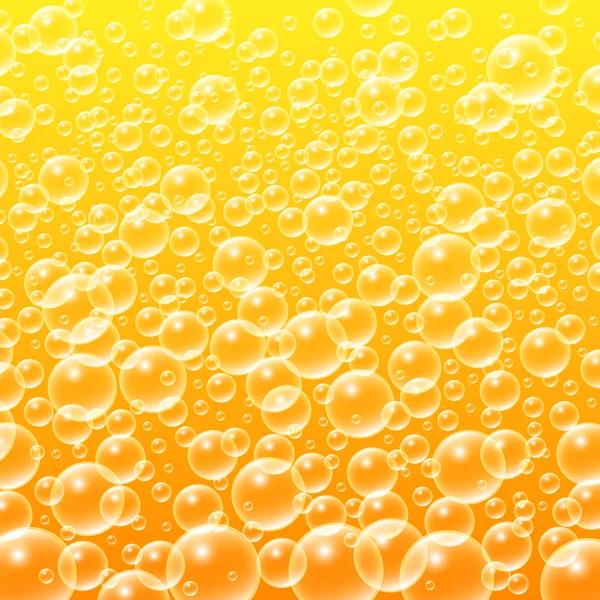 Fondo burbujas amarillas — Vector de stock