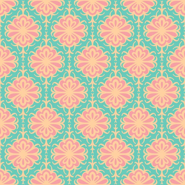 Vintage bloemen naadloos patroon — Stockvector