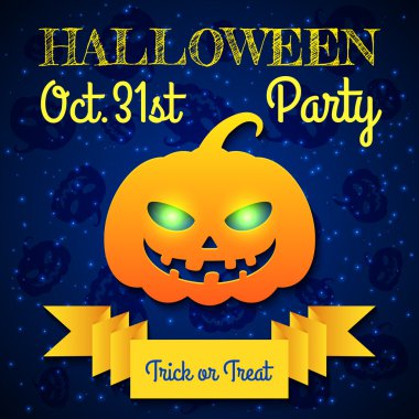 Halloween Parti kartı şablonu