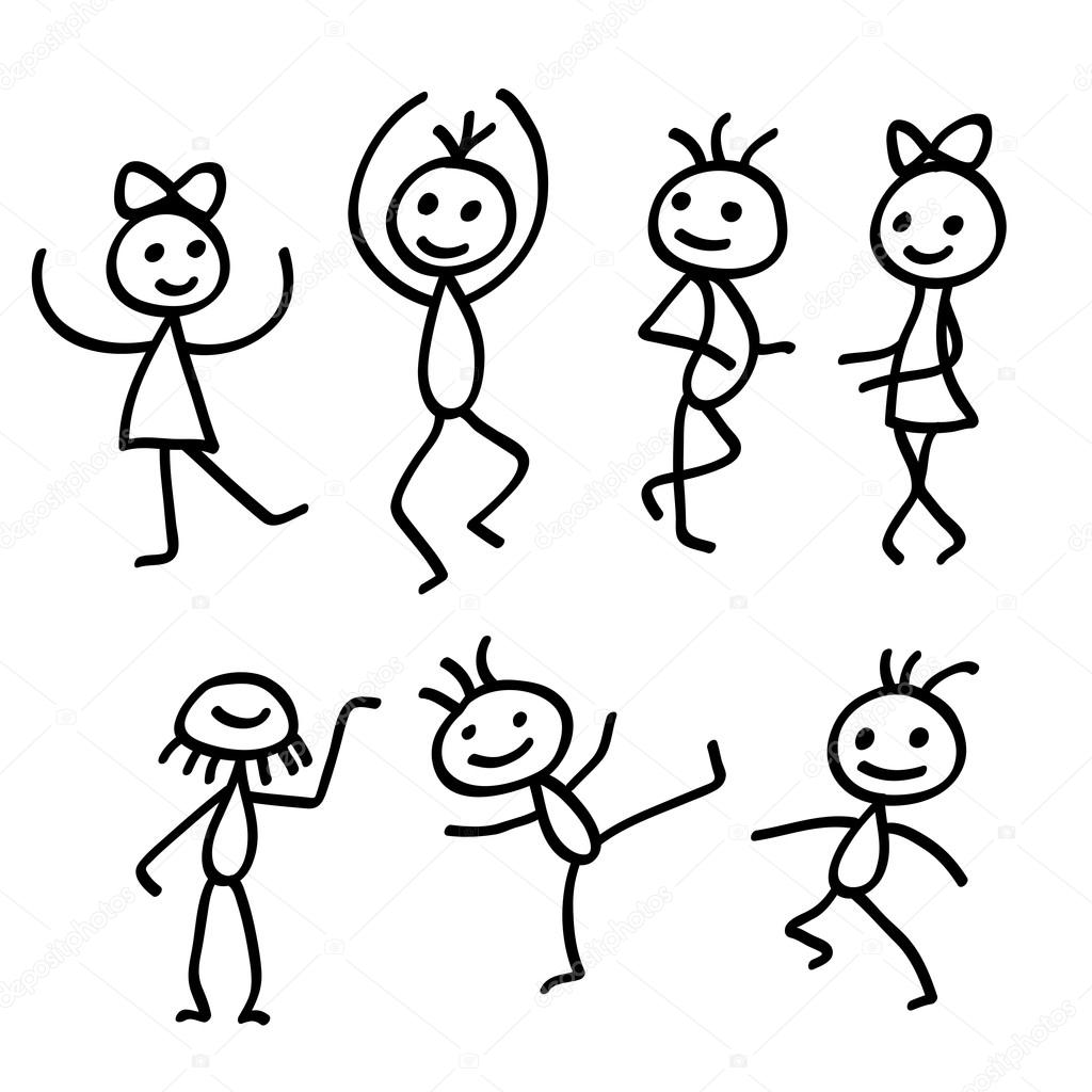 Cartoon Dancing People