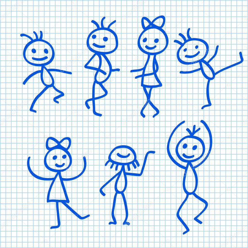 Cartoon Dancing People