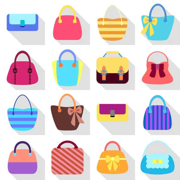 Collection de sacs femme rétro — Image vectorielle