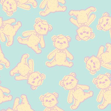 Oyuncak ayılar ile sorunsuz bebek arka plan