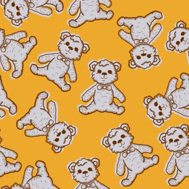 Oyuncak ayılar ile sorunsuz bebek arka plan