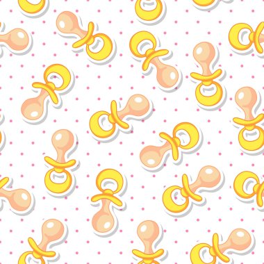 Bebek sarı emzikler ile Seamless Modeli