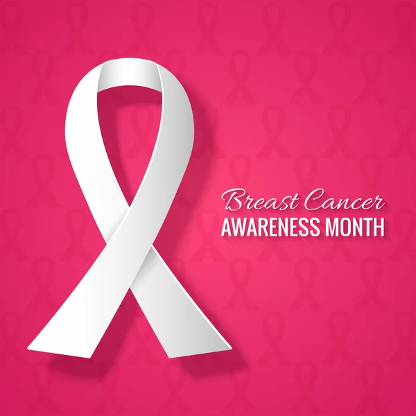 Breast Cancer Awareness Month roze achtergrond — Stockvector