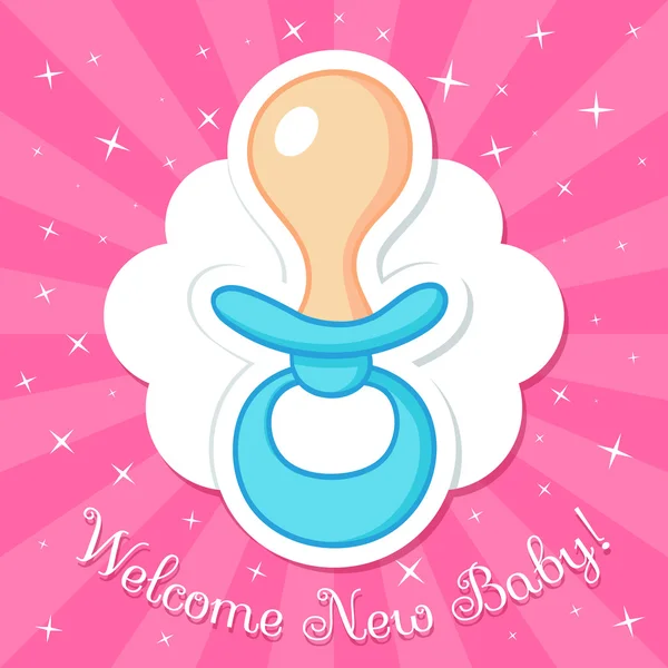 Bem-vindo baby card — Vetor de Stock