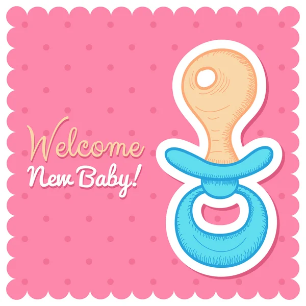 Bem-vindo baby card — Vetor de Stock