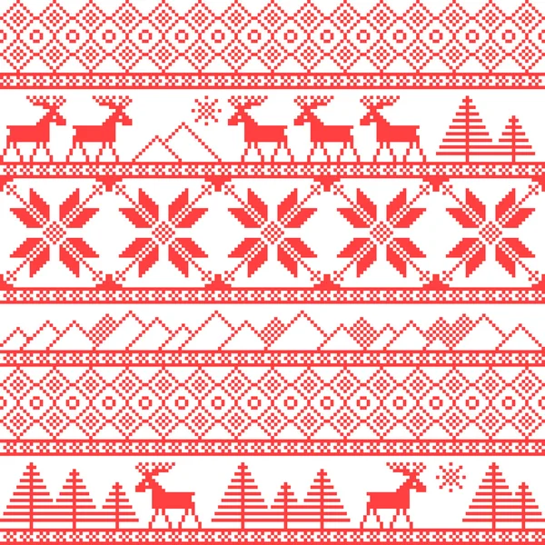 Vánoční pletený vzor — Stockový vektor