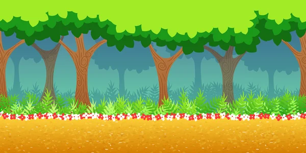 Fond de jeu de forêt — Image vectorielle