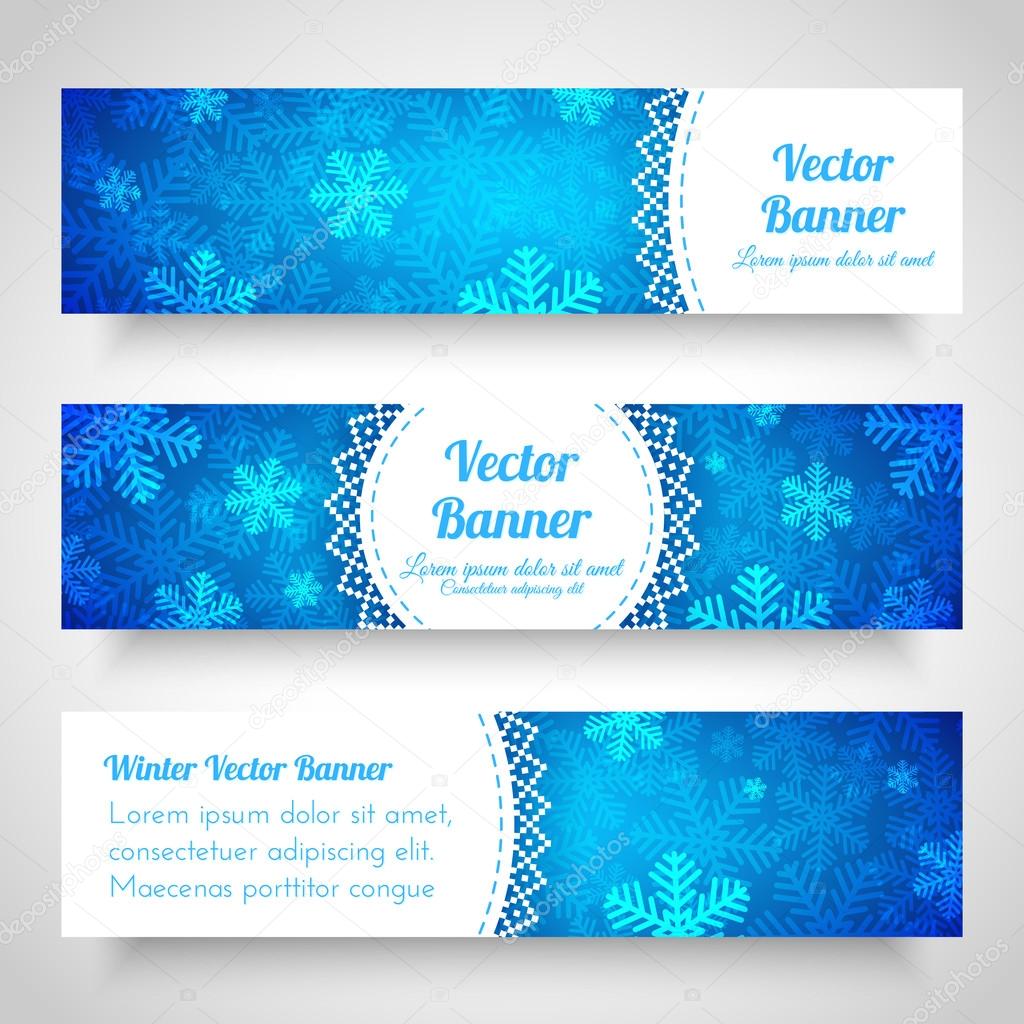 Set of Christmas Banners