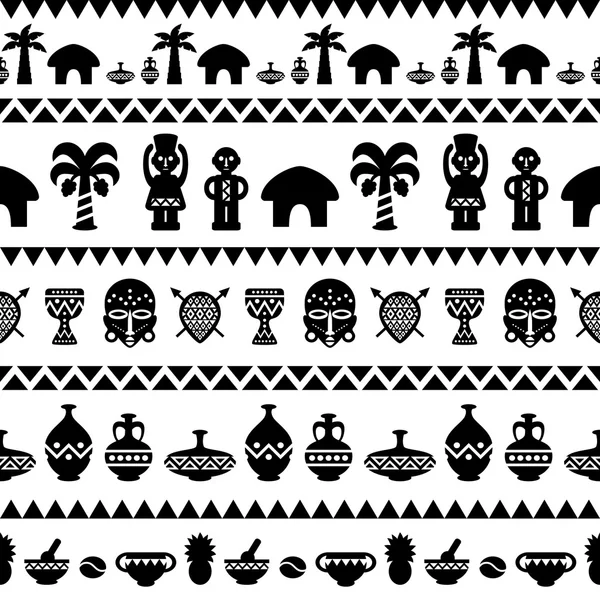Africký kmenový vzor etnické ornament — Stockový vektor