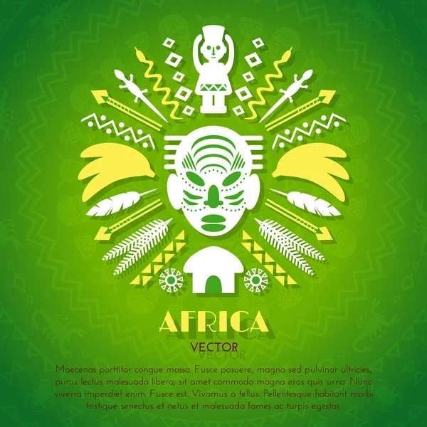 Art ethnique tribal africain Contexte — Image vectorielle