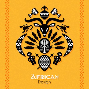 Afrikalı kabile etnik sanat arka plan