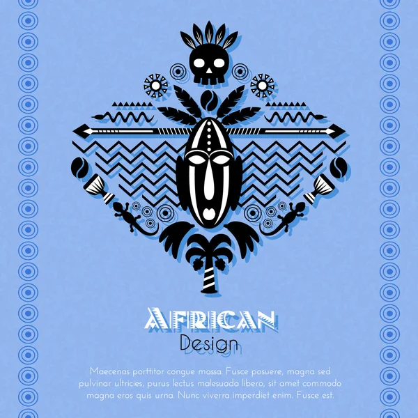 African Tribal Ethnic Art Background — Stock Vector