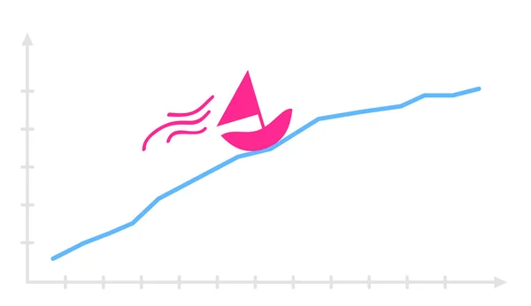 Hand drawn funny Graph — Stock Vector