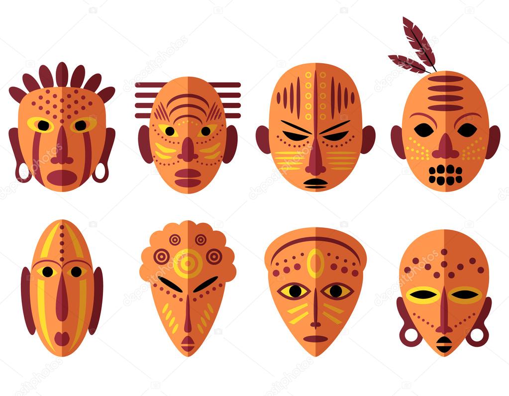 African Mask Icons