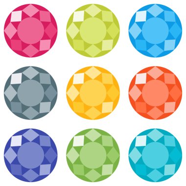 Düz taşlar Icons set