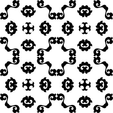 Soyut, dikişsiz çiçek deseni