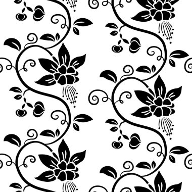 Soyut, dikişsiz çiçek deseni