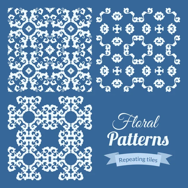 Floral patterns set — Stock Vector