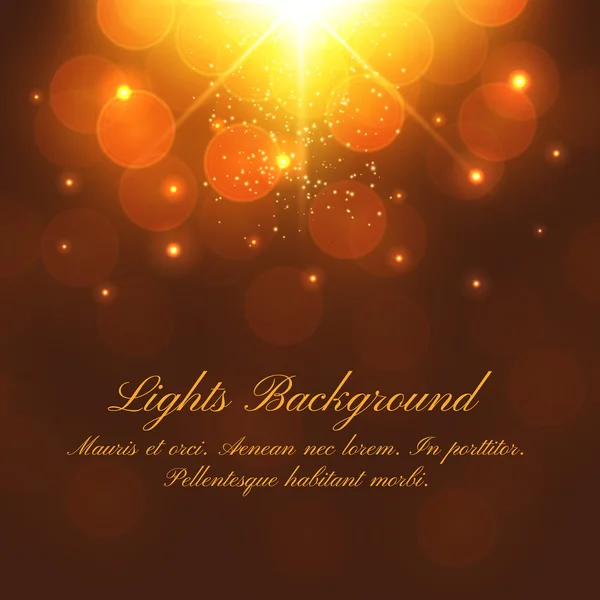 Achtergrond met bokeh intreepupil lichten — Stockvector