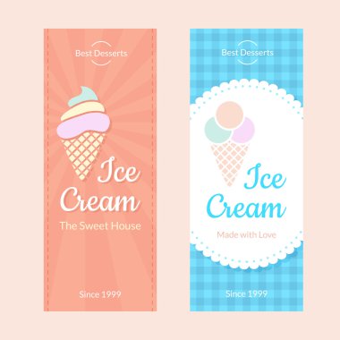 Flat card with sweet pastries