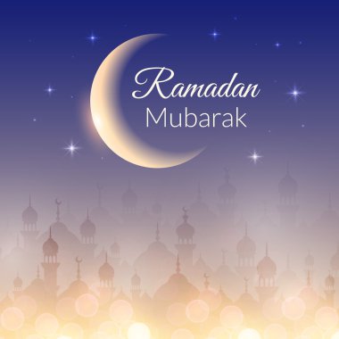 Night landscape wallpaper with mosques