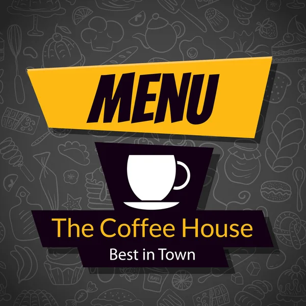 Modern Coffee House Menu Card — Wektor stockowy