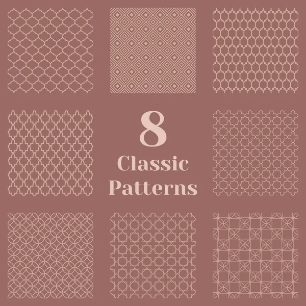 Classic seamless patterns — Stock Vector