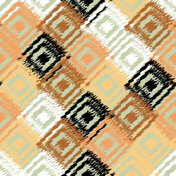 Ikat fabric seamless background — Wektor stockowy